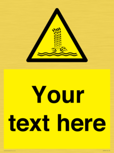 Custom warning artificial waterfall